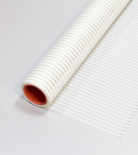 Матовая декоративная пленка NOVA White matte с полосами 1см